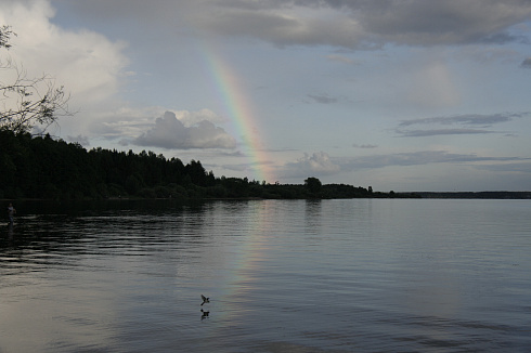 радуга над озером Пено