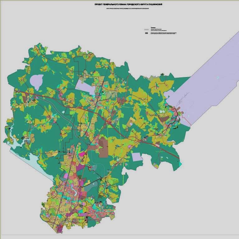 Пушкино план города